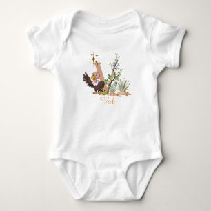Body Para Bebé Cute Vulture Alphabet Letter V