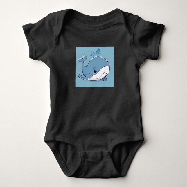 Body Para Bebé Cute Whale (Anverso)