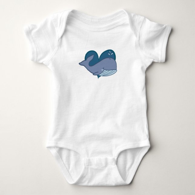 Body Para Bebé Cute Whale (Anverso)
