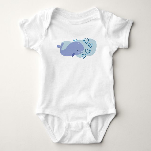 Body Para Bebé Cute Whale (Anverso)
