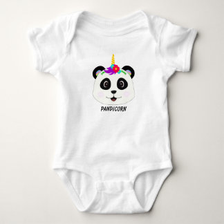 Body Para Bebé Cute Whimsical Panda Unicorn Pandicorn
