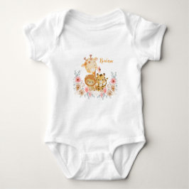 Body Para Bebé Cute Wild Animal T-Shirt