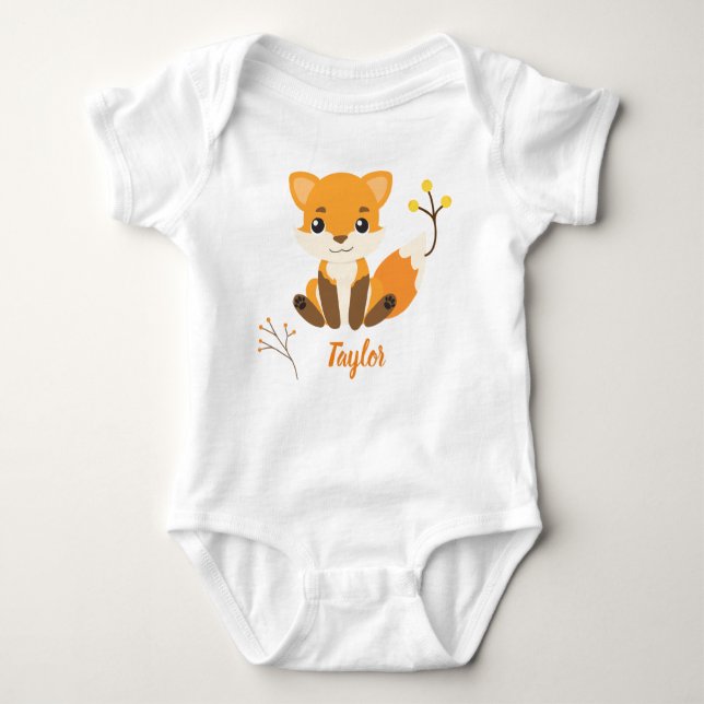 Body Para Bebé Cute Woodland Fox (Anverso)