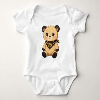 Body Para Bebé Cute Yellow and Black Ancap Teddy Bear