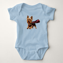 Body Para Bebé Cute Yorkie Superhéroe 