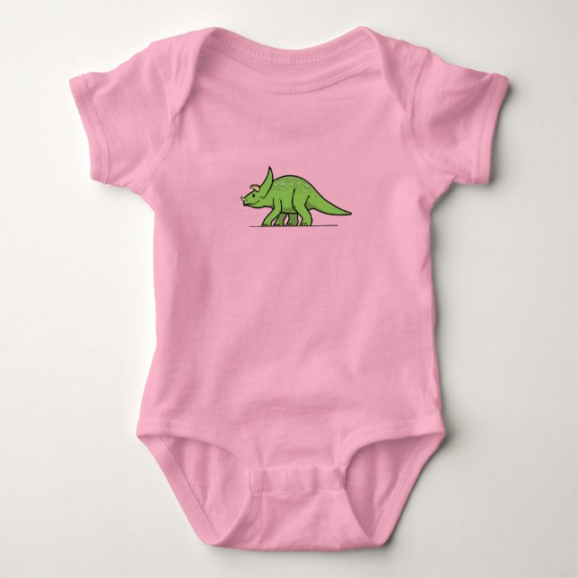 Body Para Bebé CuteForKids - Triceratops (Anverso)