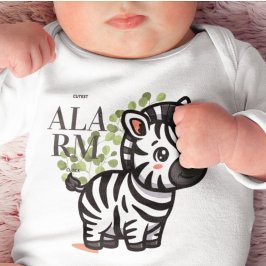 Body Para Bebé Cutest Alarm Clock Baby Zebra