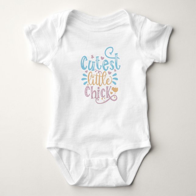 Body Para Bebé Cutest Little Chick Easter Bodysuit (Anverso)