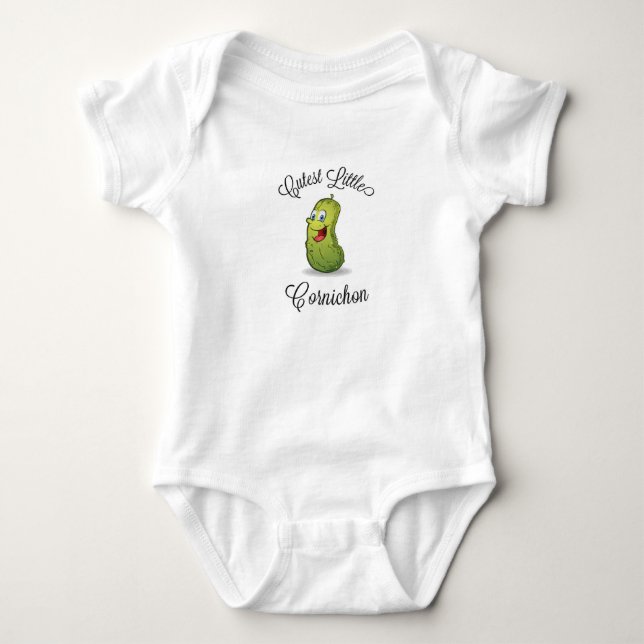 Body Para Bebé Cutest Little Cornichon Pickle Baby Bodysuit (Anverso)