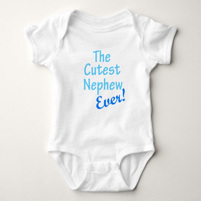 Body Para Bebé Cutest Nephew Bodysuit (Anverso)
