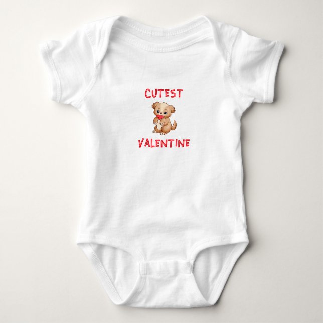 Body Para Bebé Cutest Valentine (Anverso)