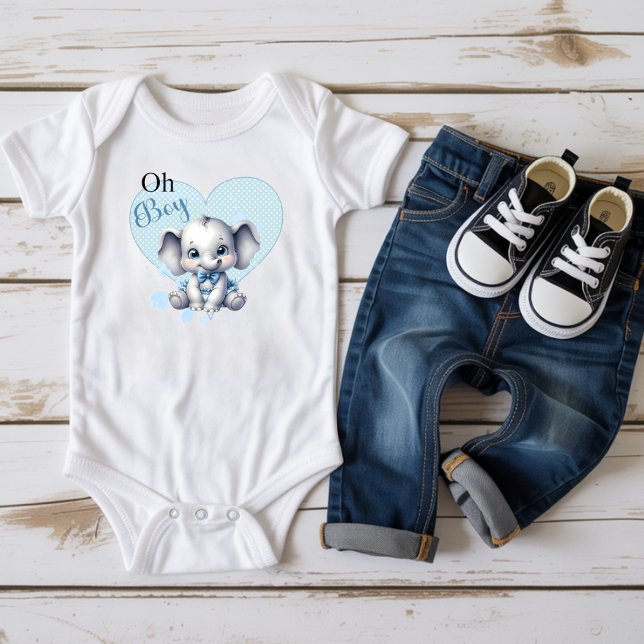 Body Para Bebé Cutie Blue Elephant - Pequeña Maní (Subido por el creador)