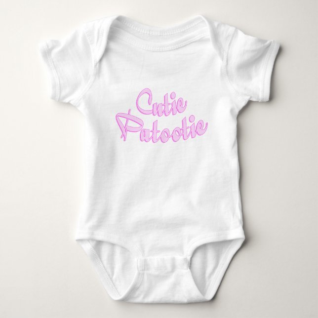 Body Para Bebé Cutie Patootie (Anverso)