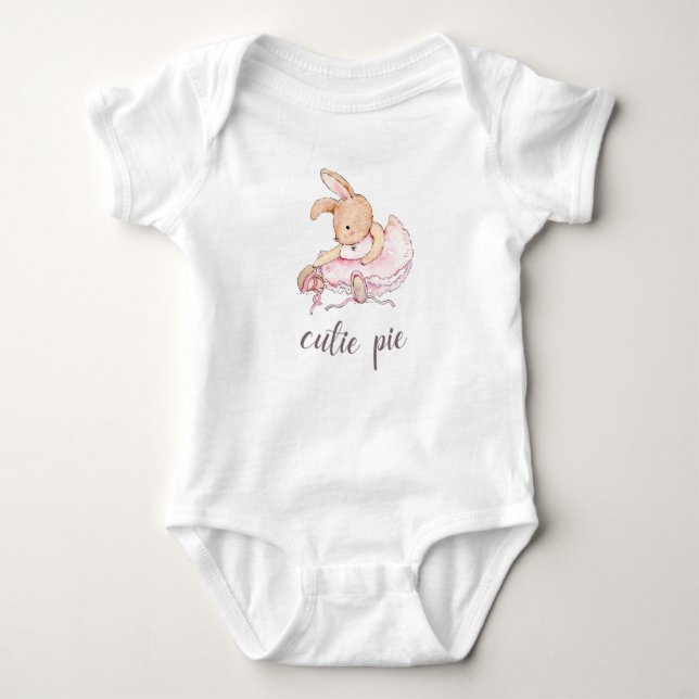 Body Para Bebé Cutie Pie Ballerina Bunny Baby Girl's Bodysuit (Anverso)