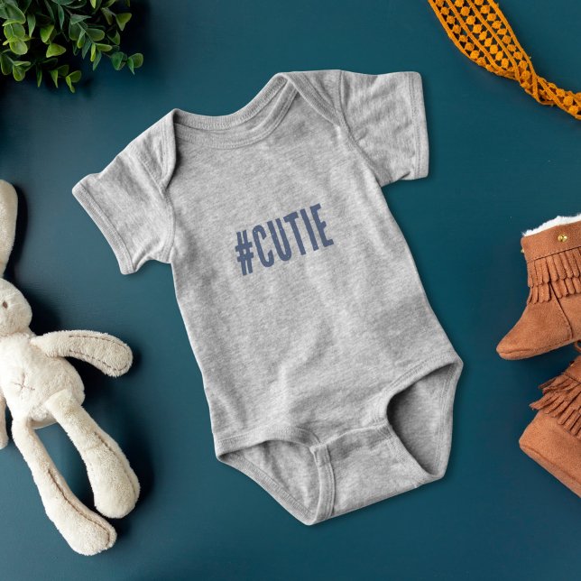 Body Para Bebé Cutie Wordart (cutie baby bodysuit)