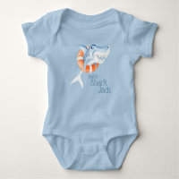 Cutis whimsy acuarela bebé tiburón salvavidas