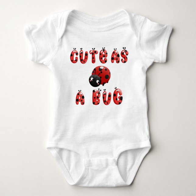 Body Para Bebé Cuto como un burro LadyBug Baby Bodysuit (Anverso)
