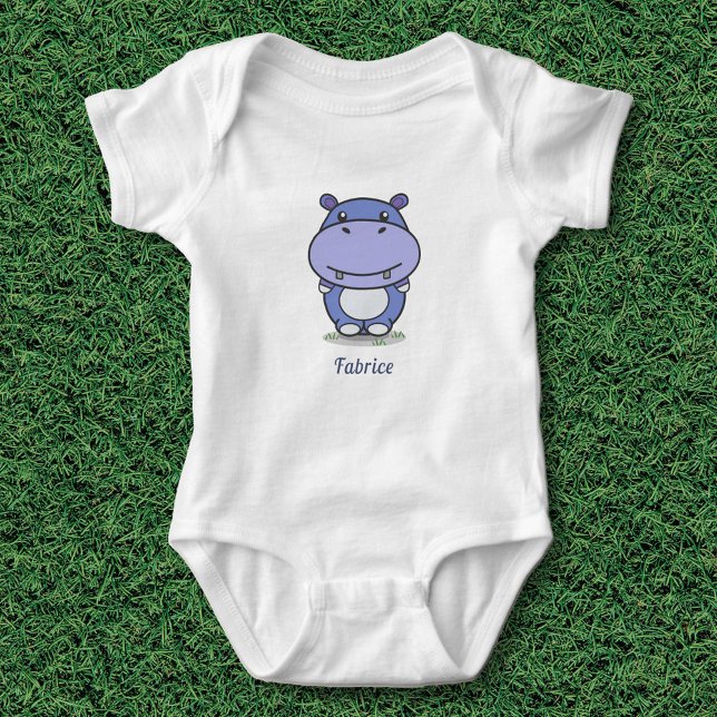 Body Para Bebé Cuto Hippo Baby Bodysuit (Cute Hippo Baby Bodysuit)