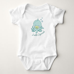 Body Para Bebé Cuto Octopus Baby Shower Kawaii White
