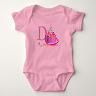 Body Para Bebé D - Colección Monograma