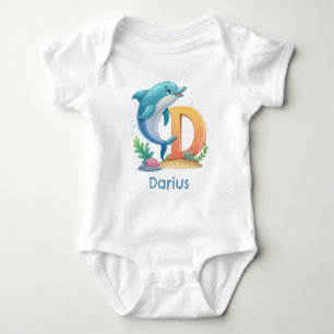 Body Para Bebé D es para delfín Personalizar