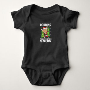 Body Para Bebé Dabbing a través de Navidades de Nieve Chihuahua p