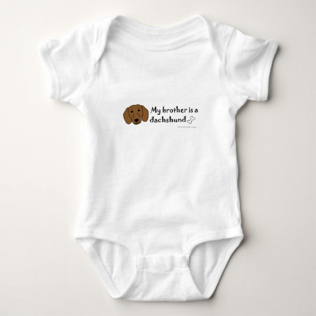 Body Para Bebé dachshund (Anverso)