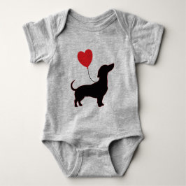 Body Para Bebé Dachshund Love Balloon Light - Sweet Baby Edition