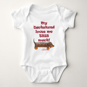 Body Para Bebé Dachshund Love Meter
