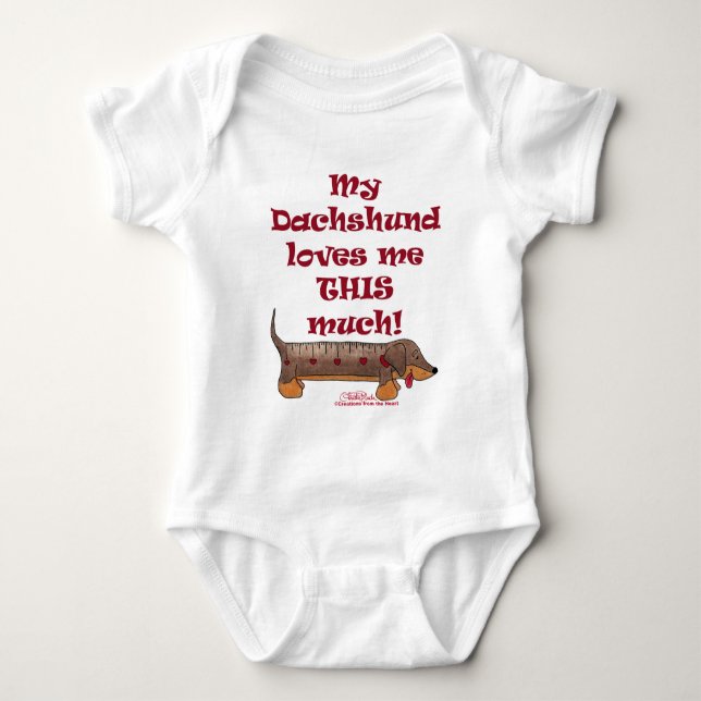 Body Para Bebé Dachshund Love Meter (Anverso)