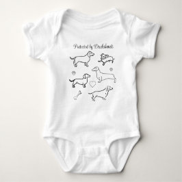 Body Para Bebé Dachshund Perros Mascotas Doodle Funny Blanco y Ne