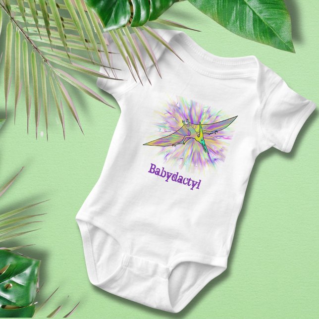 Body Para Bebé Dáctilo colorido Pterodactyl Cute Dinosaurio (dinosaur pterodactyl fun word play dino baby vest)