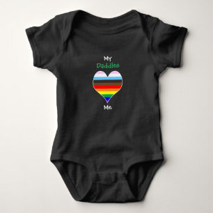 Body Para Bebé Daddies Rainbow Heart Baby Bodysuit