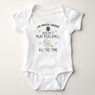 Body Para Bebé Daddy divertido de pickleball Palas de pickleball 