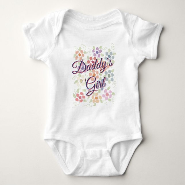 Body Para Bebé Daddy Romper Para Niña (Anverso)