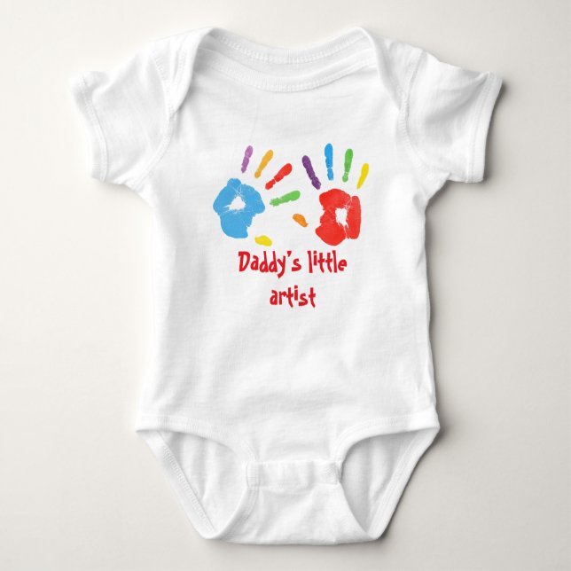 Body Para Bebé Daddy’s Little Artist (Anverso)