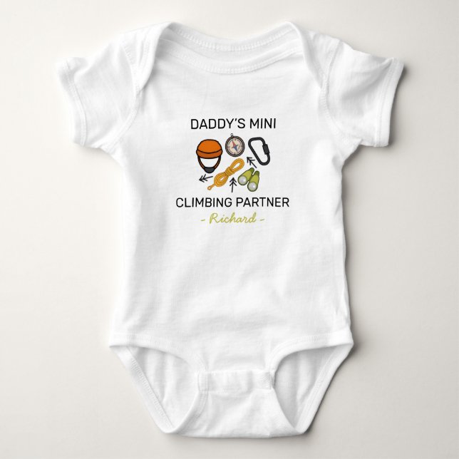 Body Para Bebé Daddy’s Mini Climbing Partner Cute Climber (Anverso)