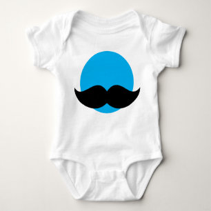 Body Para Bebé DaddyNoob - bigote del bebé azul