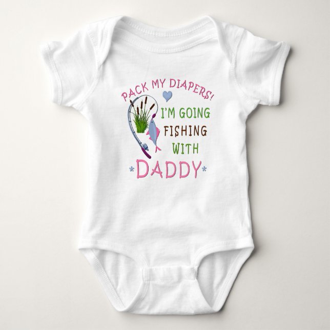 Body Para Bebé Daddys Fishing Buddy Pack My Diapers (Anverso)