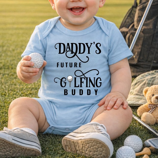Body Para Bebé Daddy's Future Golfing Buddy Baby Bodysuit (Subido por el creador)
