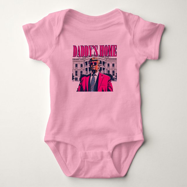 Body Para Bebé Daddy's Home Rosa Trump (Anverso)