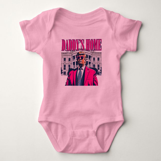 Body Para Bebé Daddy's Home Trump Rosa (Anverso)