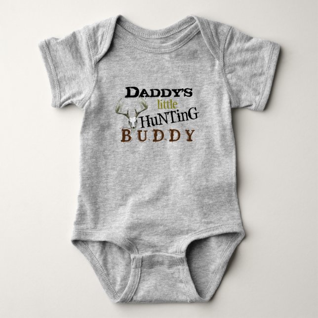 Body Para Bebé Daddys Hunting Buddy Baby Bodysuit (Anverso)