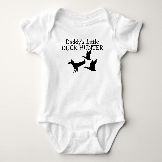 Body Para Bebé Daddys Little Duck Hunter Baby Bodysuit (Anverso)
