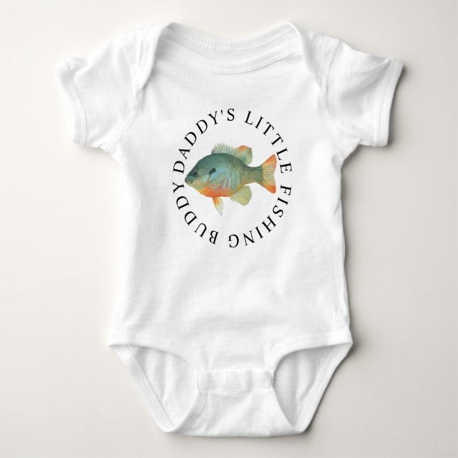 Body Para Bebé Daddys Little Fishing Buddy Baby Bodysuit (Anverso)