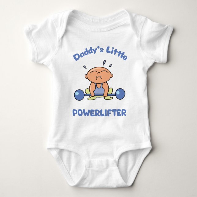 Body Para Bebé Daddys Little Powerlifter Kids Sport Power (Anverso)