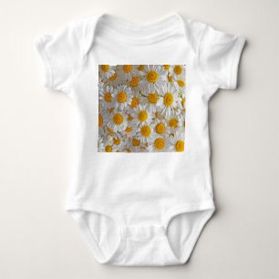 Body Para Bebé Daisies blancos: Hermoso fondo floral
