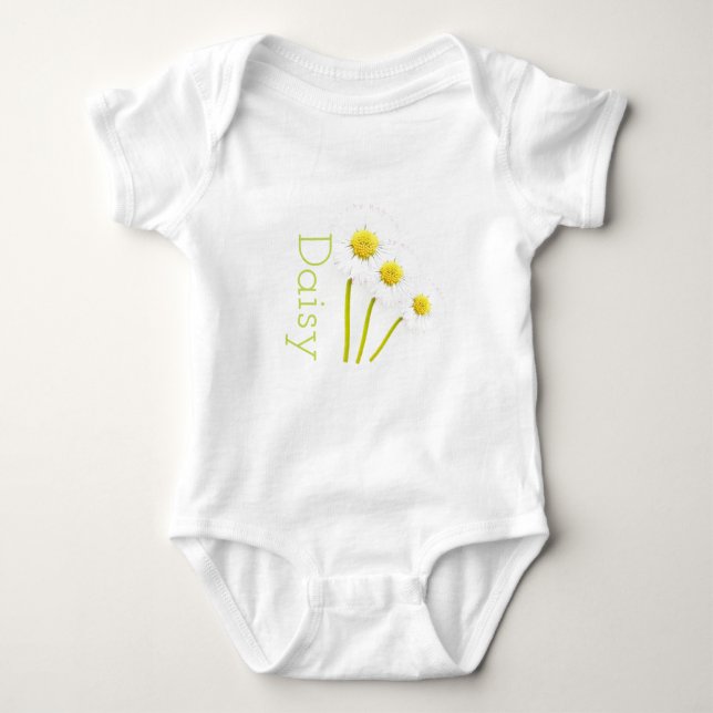 Body Para Bebé Daisies Vest personalizable (Anverso)
