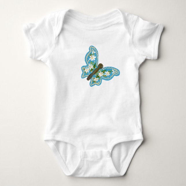 Body Para Bebé Daisy Butterfly Infantil Creeper (Anverso)