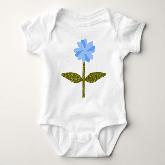 Body Para Bebé Daisy Flower Bonito Blue Baby (Anverso)